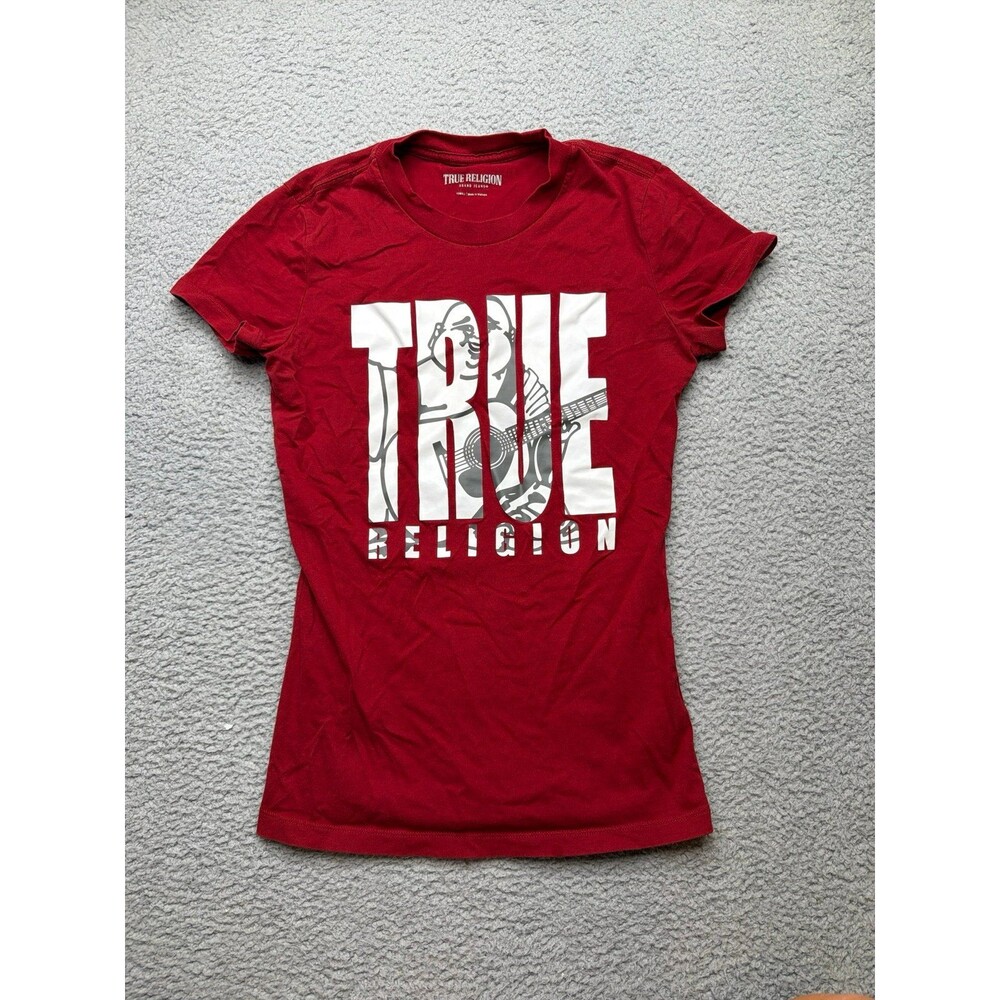 True Religion Red Graphic T-Shirt Women's Size x Small